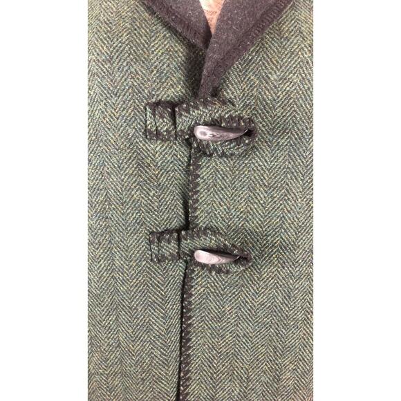 NWT Marsh landing hooded jacket/ cardigan in green herringbone size medium - Picture 8 of 13